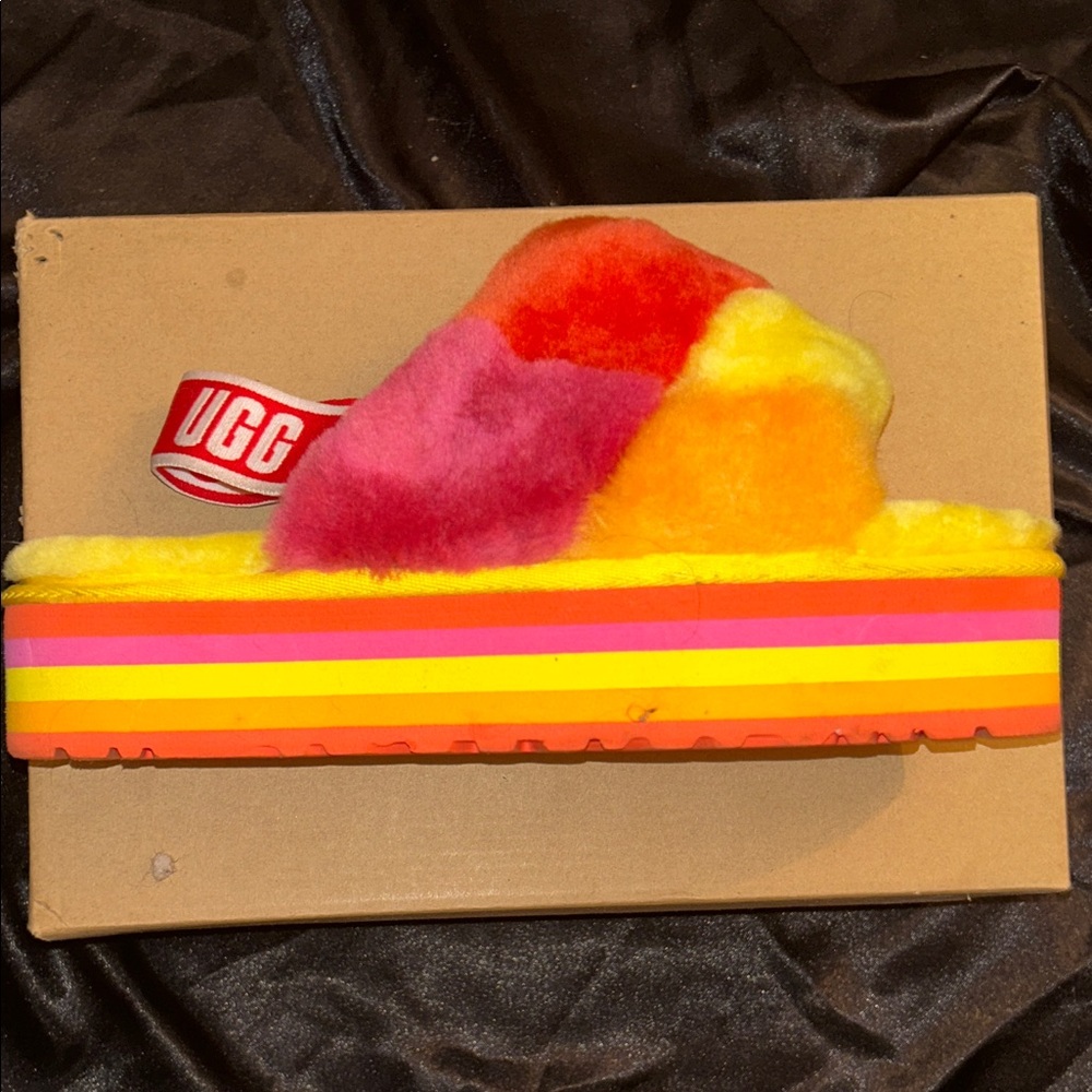 Ugg Multicolor Fluffy Platform Slipper - image 3